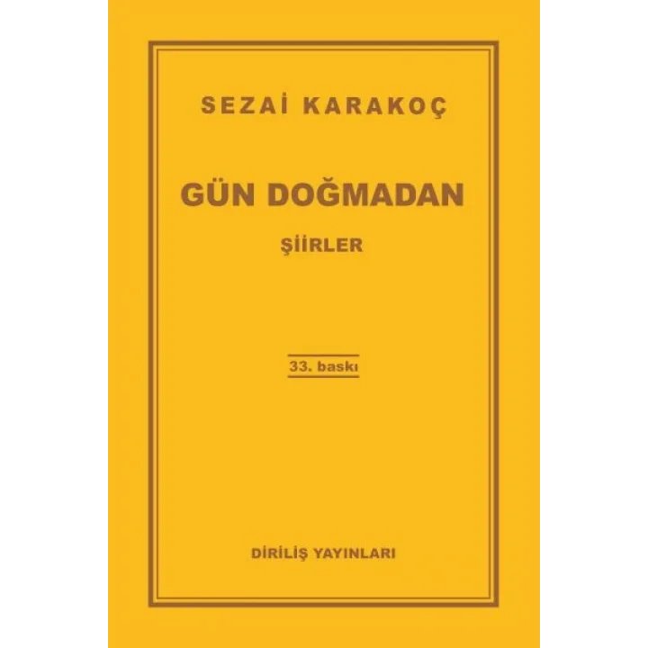 Gün Doğmadan