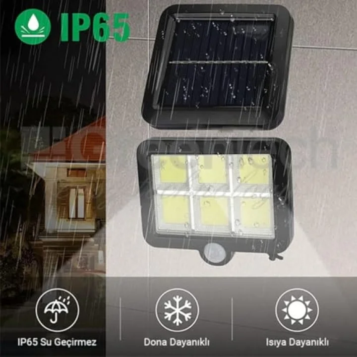 Güneş Enerjili 120 Cob Led Aydınlatma/GT-SL09