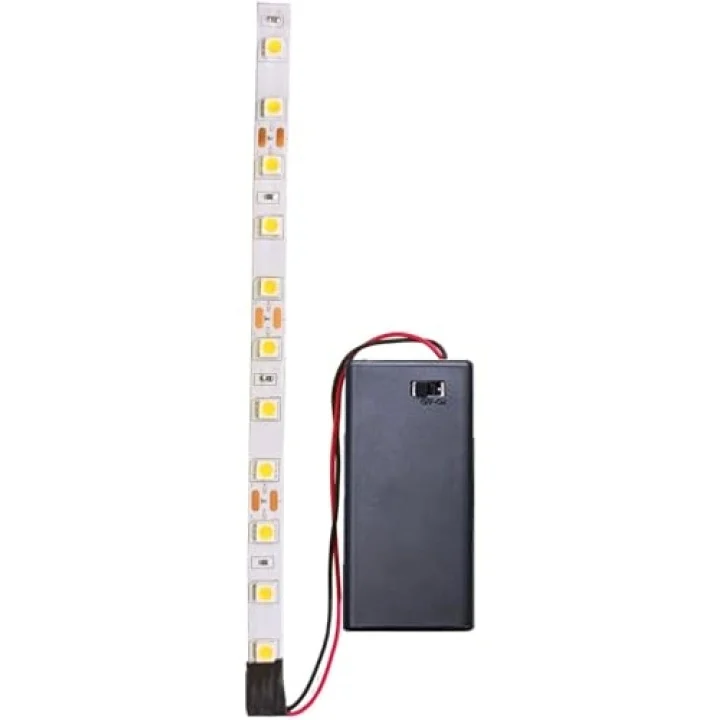 Günışığı Renk Pil Ile Çalışan Şerit Led 2 Metre Pilli Şerit Led (PİL DAHİL)