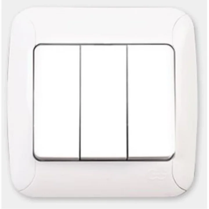 Mey İthalat® Günsan Fantasy Üçlü Anahtar Beyaz Renk