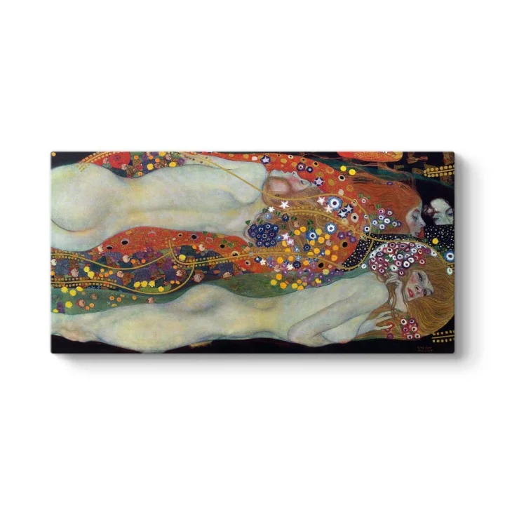 Gustav Klimt - Su Yılanları Tablosu 160 x 80