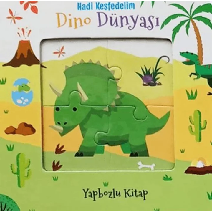 Hadi Keşfedelim - Dino Dünyası Yapbozlu Karton Kitap