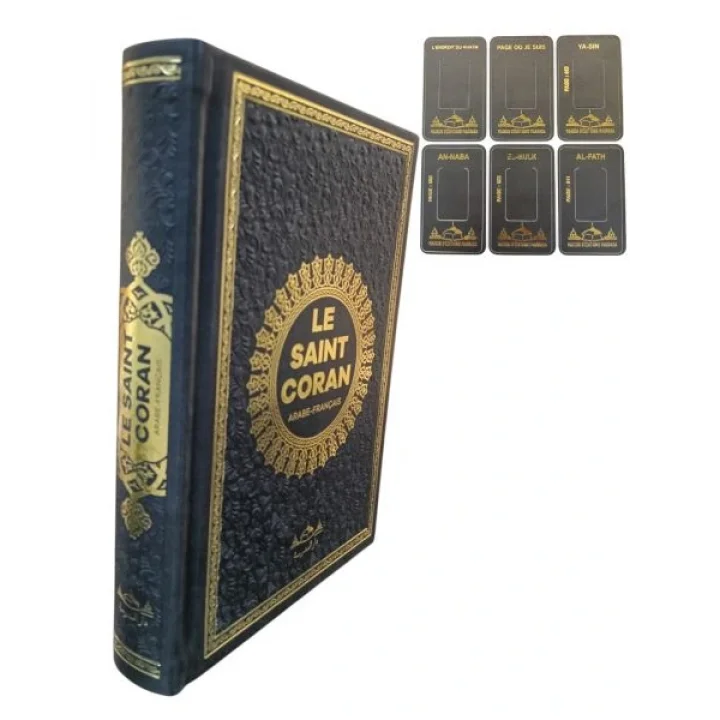 Hafız Boy Termo Deri Le Saınt Coran Fransızca Muhammad Hamıdullah Siyah