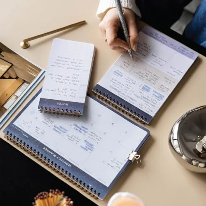 Haftalık ve Günlük 3’lü Masaüstü Süresiz Planlayıcı Set - Galaksi