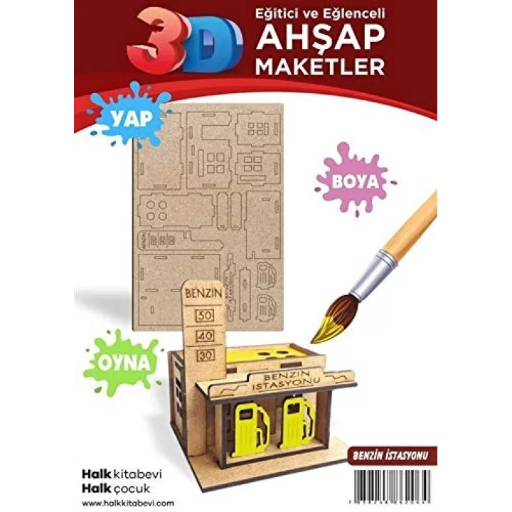 Halk Kitabevi Benzin İstasyonu Ahşap Maket