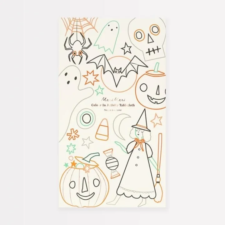 Halloween Colour In Activity Tablecloth - Cadılar Bayramı Aktivite Masa Örtüsü
