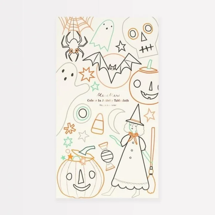 Halloween Colour In Activity Tablecloth - Cadılar Bayramı Aktivite Masa Örtüsü
