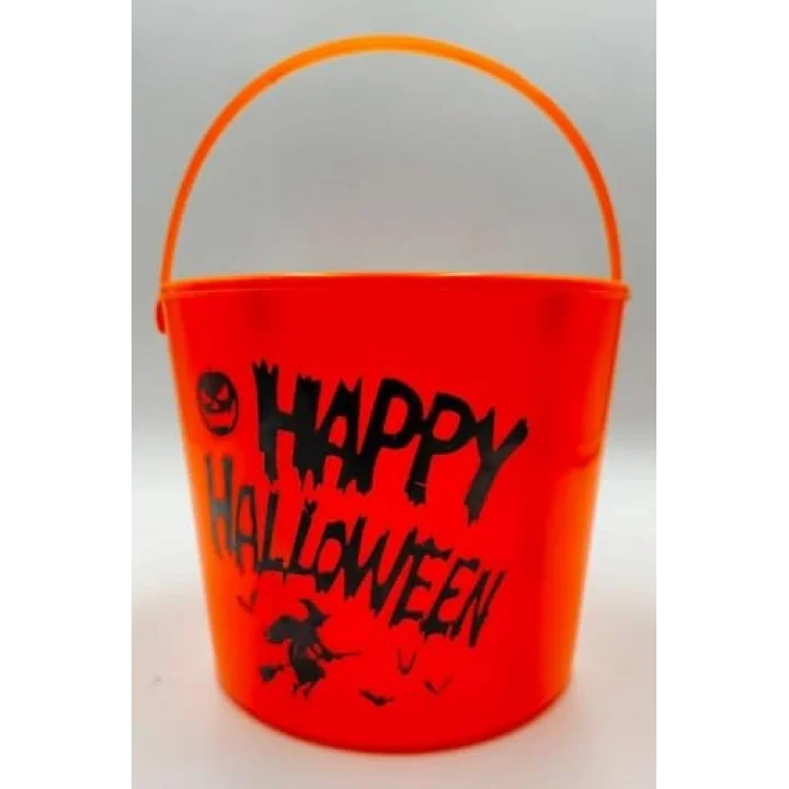 Halloween Işıklı Gövdeli Şeker Kovası Bal Kabağı Turuncu