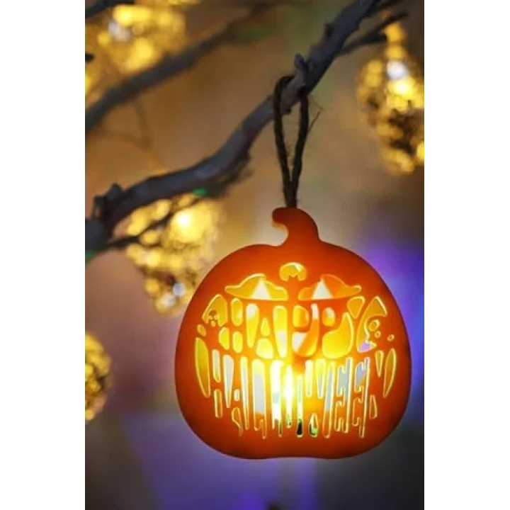 Halloween Işıklı Masa Süsü Balkabağı