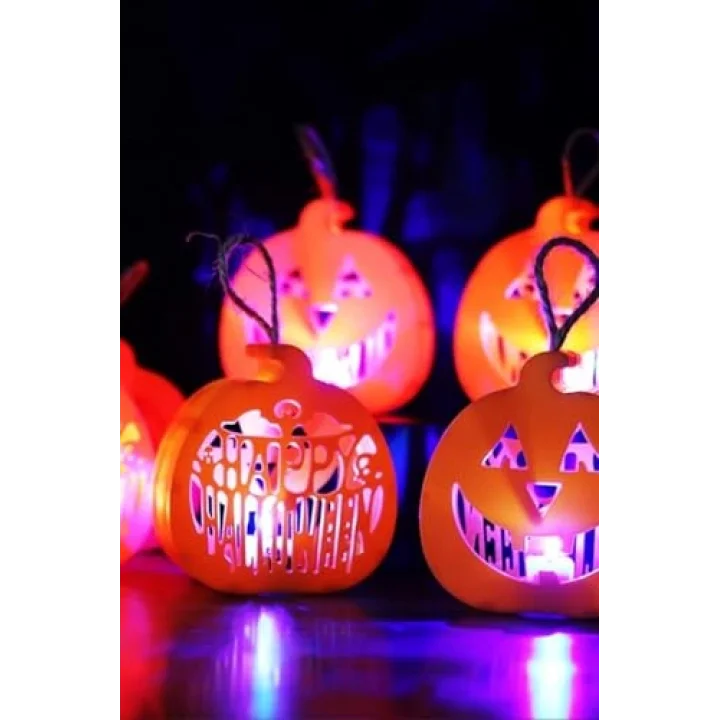 Halloween Işıklı Masa Süsü Balkabağı