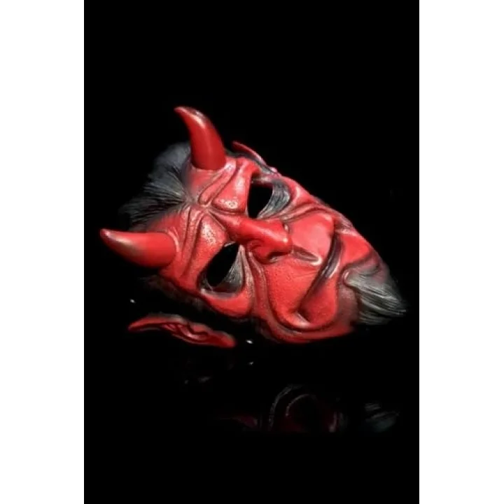 Halloween Maske Hellboy Kırmızı Boynozlu