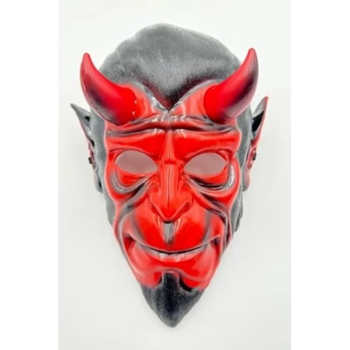 Halloween Maske Hellboy Kırmızı Boynozlu