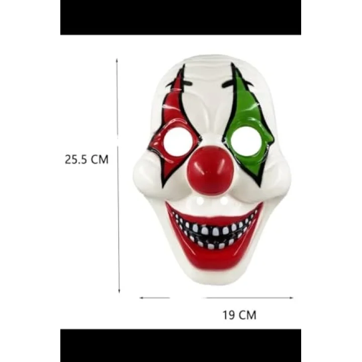 Halloween Maske Palyaço Kırmızı Yeşil