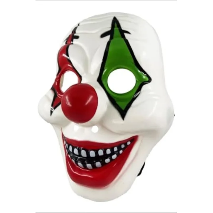 Halloween Maske Palyaço Kırmızı Yeşil