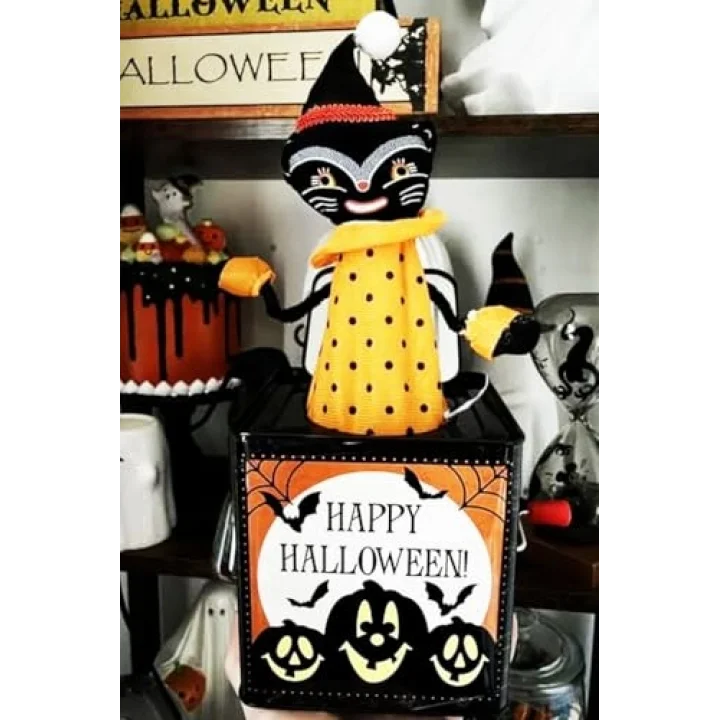 Halloween Sihirli Kedi Kurmalı