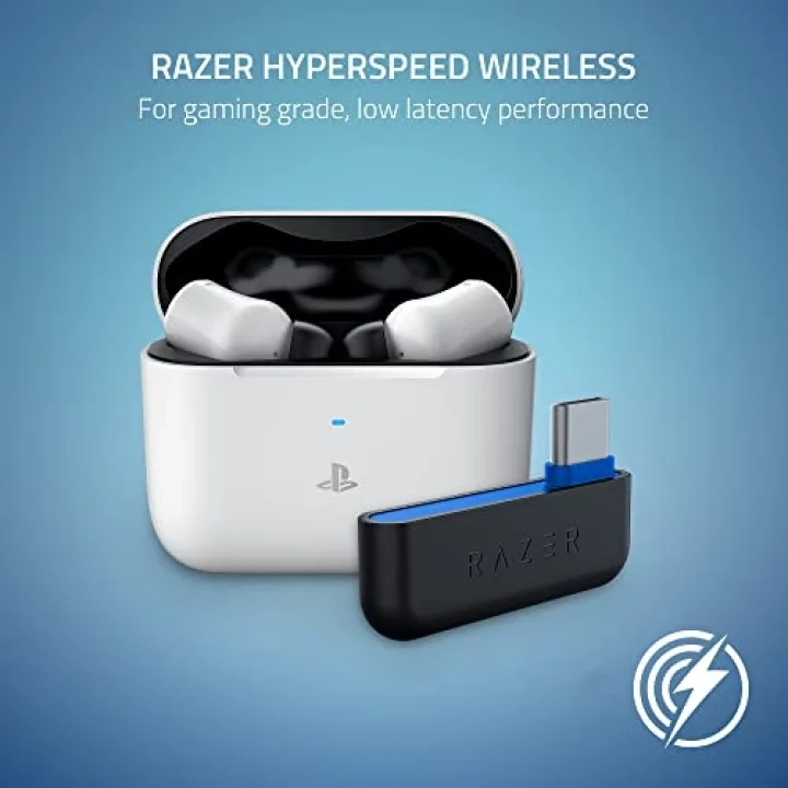 Hammerhead HyperSpeed - Playstation için Kablosuz Çoklu Platform Oyun Kulaklığı (HyperSpeed Kablosuz, Aktif Gürültü Önleme, Bluetooth 5.2, 30 Saate Kadar Pil Ömrü) Beyaz