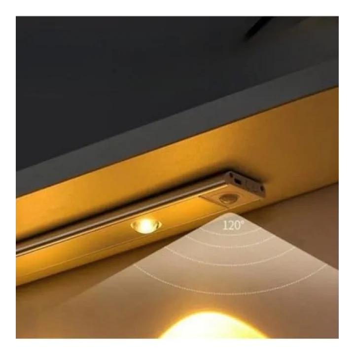 Hareket Sensörlü Slim Led Kabin Armatürü Dekoratif Dim Edilebilir Usb Şarjlı Aydınlatma (Beyaz, 60 CM)