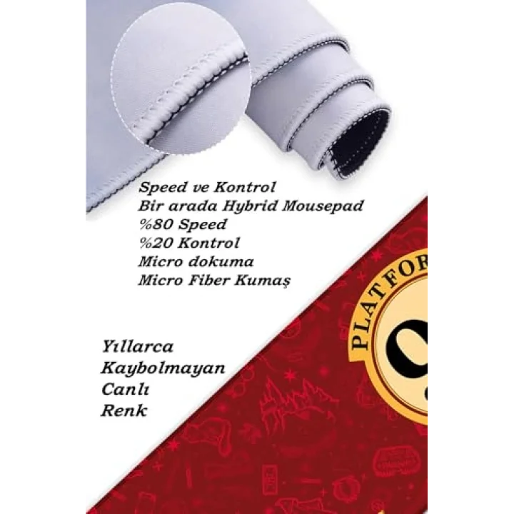 Harry Potter Hogwarts Oyun Gaming Klavye Mouse Pad Masa Matı 70x30 cm