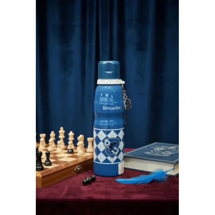 Harry Potter Lisanslı Charmlı Termos, 600 ml Kapasite, Mavi