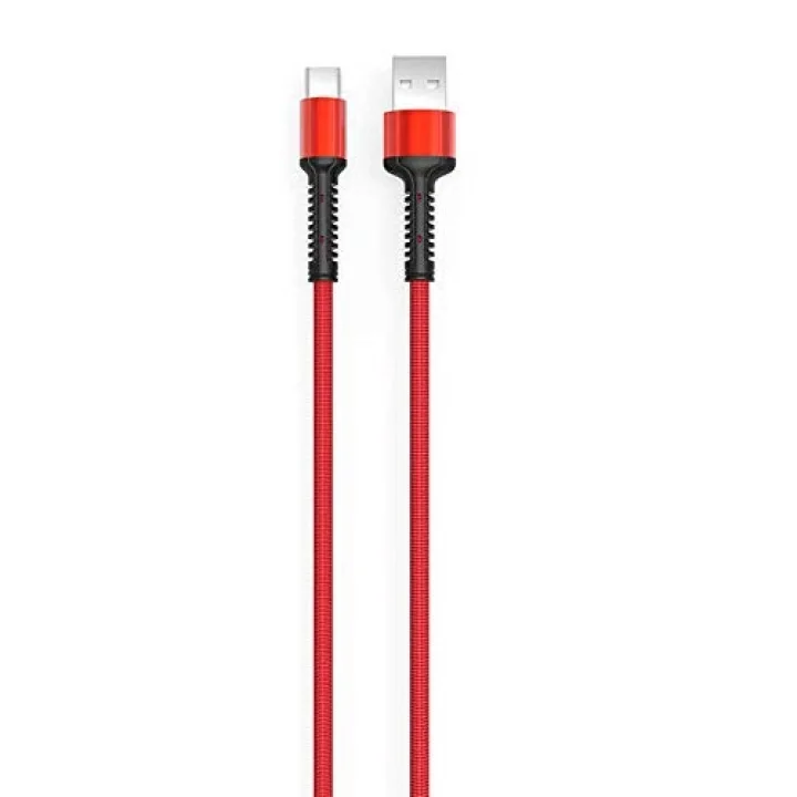 Hasır Kırılmaya Dayanıklı 2m LS64 Type-C Usb Kablo Siyah