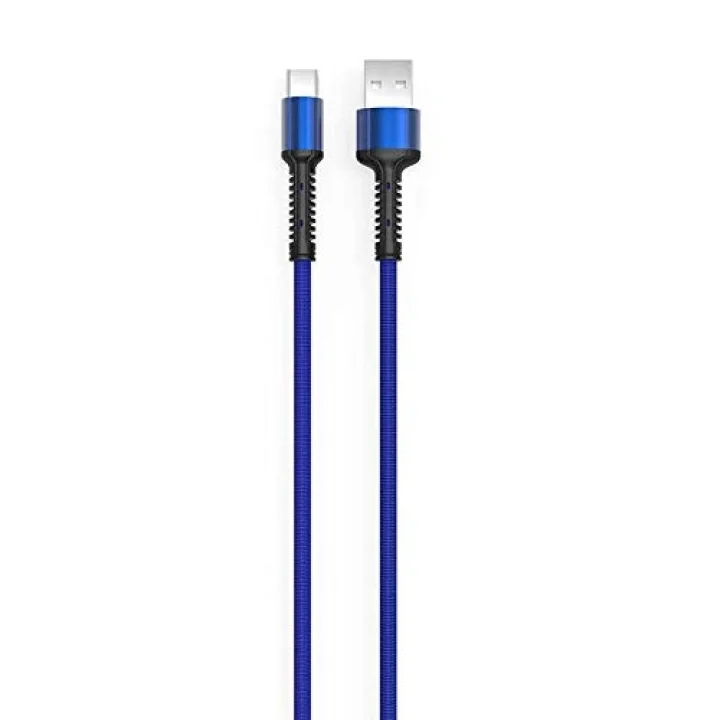 Hasır Kırılmaya Dayanıklı 2m LS64 Type-C Usb Kablo Siyah
