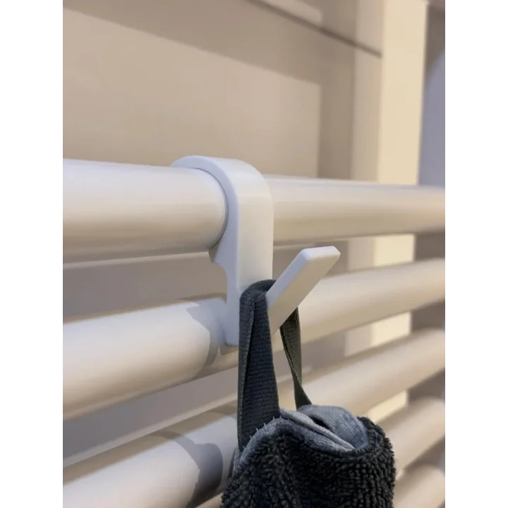 Havlu Askılığı, 6lı Set, Duşakabin ve Havlupan Petek için, Banyo Mutfak Kancalı (Gri)