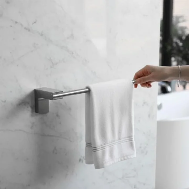 Havluluk Krom 35 Cm Vidalı Duvara Monte Paslanmaz Duvar Tipi Mutfak Banyo Havlu Aparatı