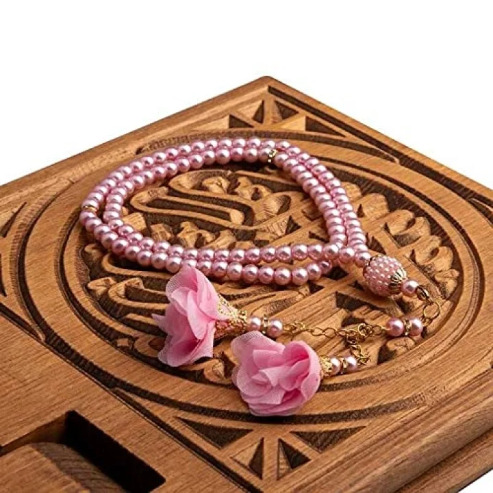 HAYRAT NEŞRİYAT Gül Püsküllü Tesbih Bebe Pembe (99lu - 6mm)