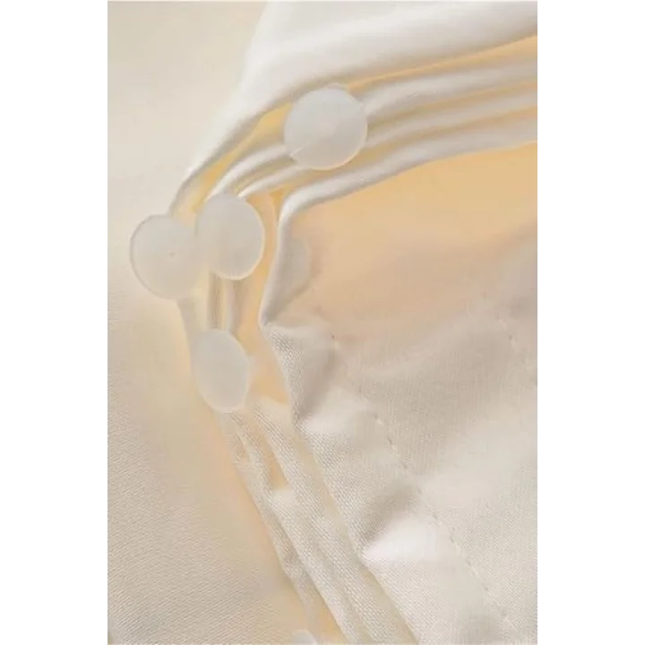 Hazır Saten Güneşlik Perde Ekru Renk (210x190cm)