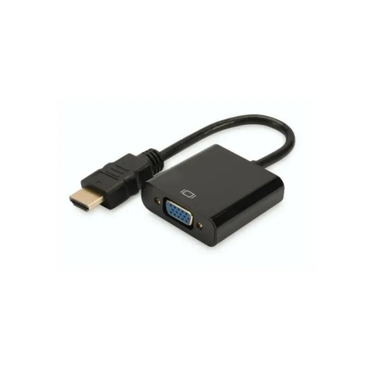 HDMI to VGA Kablo Çevirici Dönüştürücü Görüntü Siyah