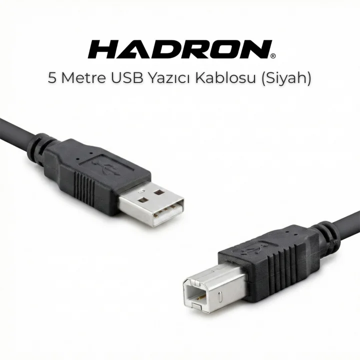 HDX7506 USB-A (E) - USB-B (E) 3mt Yazıcı Kablosu - Siyah