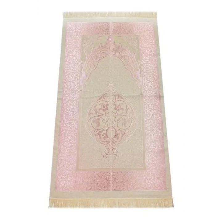 Hediyelik Şantuk Çantalı, Tesbihli, Çeyizlik Seccade Seti - Pembe