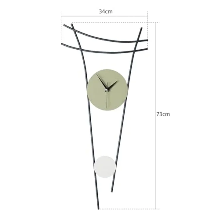 Heit Metal 73-34Cm Dekoratif Duvar Saati Mds-R Myk2097-7