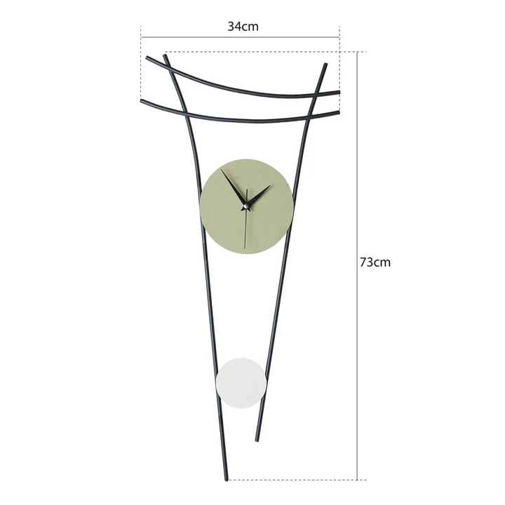 Heit Metal 73-34Cm Dekoratif Duvar Saati Mds-R Myk2097-7