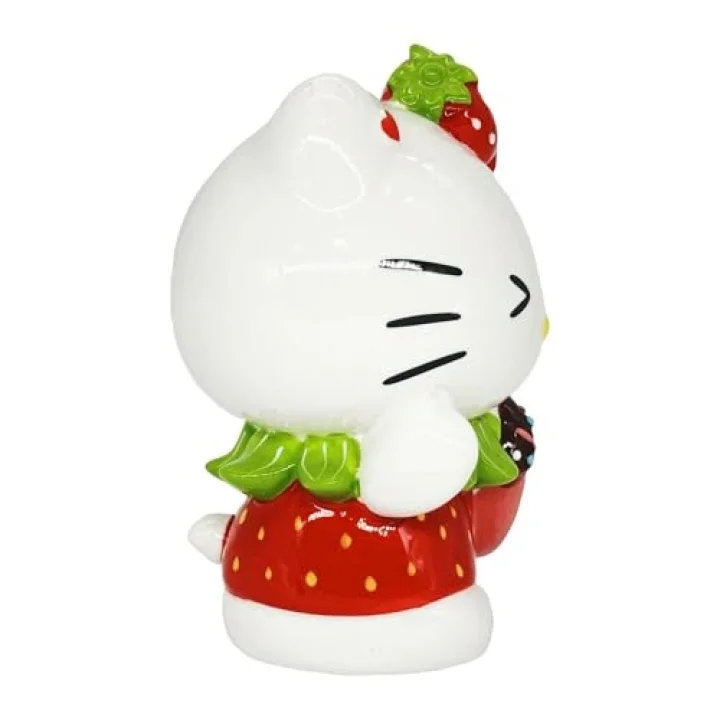 Hello Kitty Loves You with Strawberry Bow Sevimli Göz Kırpma Heykelcik