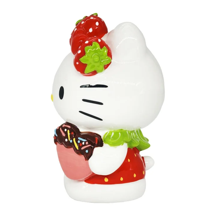 Hello Kitty Loves You with Strawberry Bow Sevimli Göz Kırpma Heykelcik