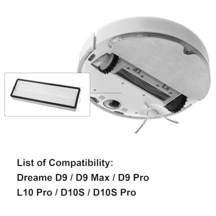 HEPA Filtre 2 Adet Dreame D9 Max / D9 Max Beyaz / D9 / L10 Pro / D9 Pro / D10s / D10s Pro / F9 Pro Robot Süpürge ile Uyumlu Robot Elektrikli Süpürge Yedek Filtre Yedek Parçalar