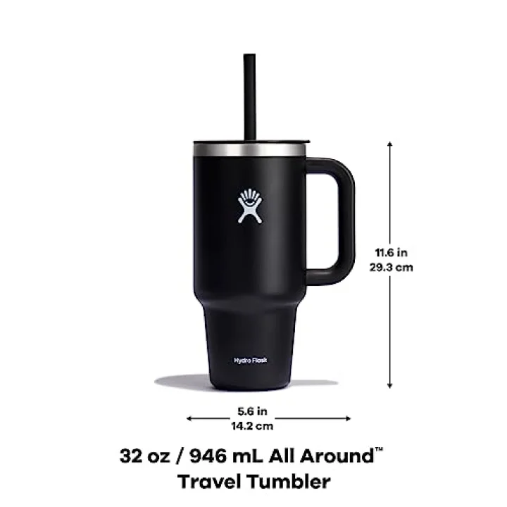 Her Yerde Saplı Seyahat Bardak 32oz Trillium, Paslanmaz Çelik