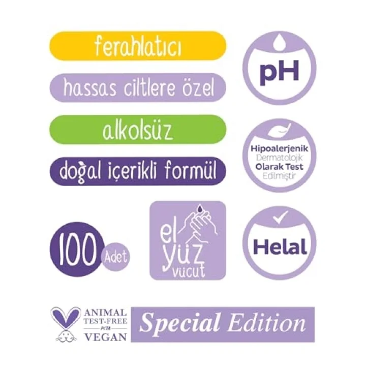 Herbal Kişisel Bakım Havlusu 100 Yaprak