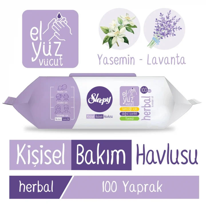 Herbal Kişisel Bakım Havlusu 100 Yaprak