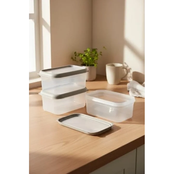 Hide Plus 3Lü Saklama Kabı Beyaz (3X1000 Ml)