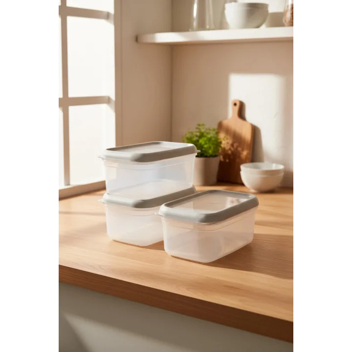 Hide Plus 3Lü Saklama Kabı Beyaz (3X1000 Ml)