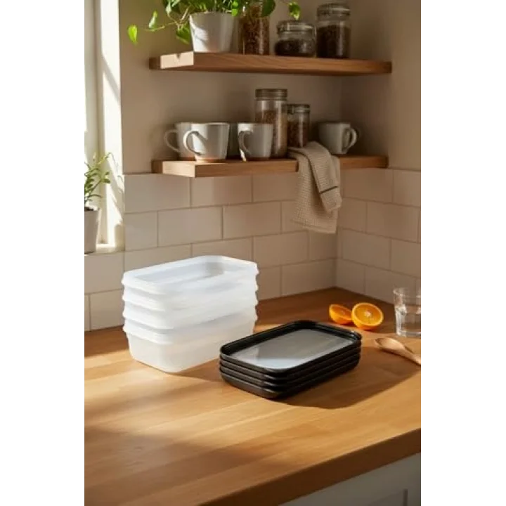 Hide Plus 4Lü Saklama Kabı Siyah (4X 0,70 Lt)