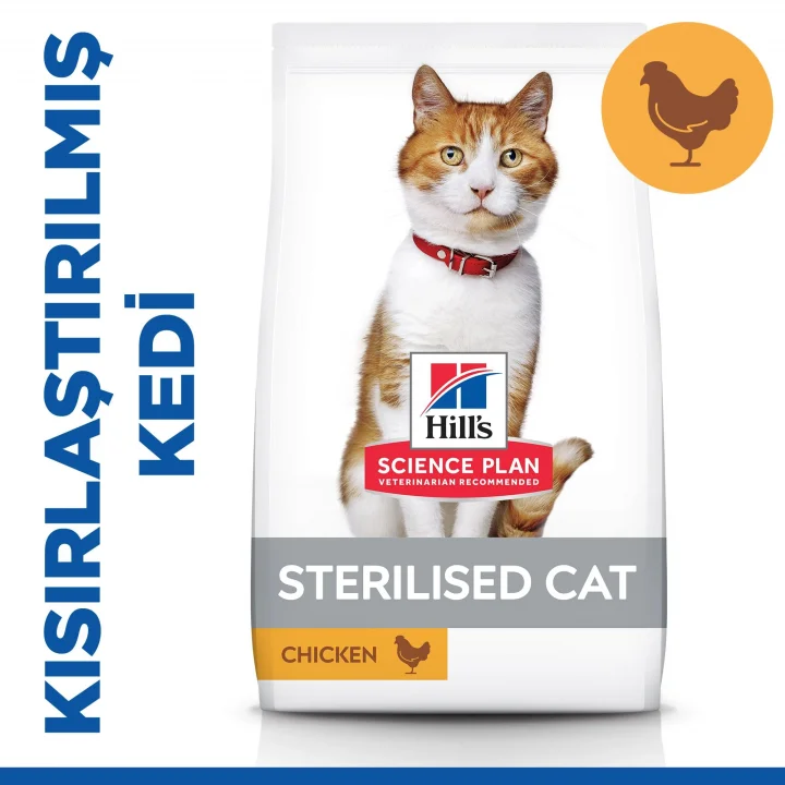 Hills Science Plan Kısırlaştırılmış Yetişkin Tavuklu Kedi Maması 1.5 kg