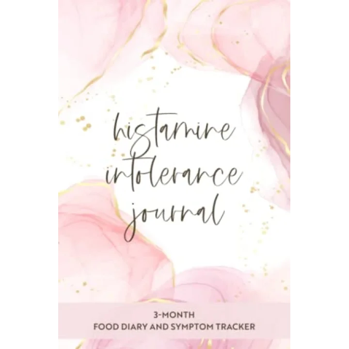 Histamine Intolerance Journal: 3-Month Food Diary and Symptom Tracker in 6”x 9” size | Pink Marble