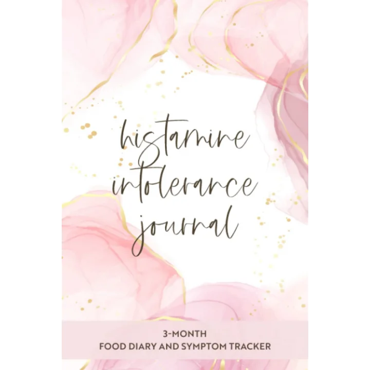Histamine Intolerance Journal: 3-Month Food Diary and Symptom Tracker in 6”x 9” size | Pink Marble