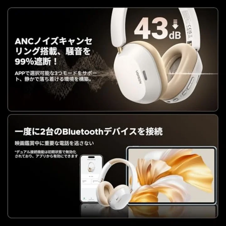 Hitune Max 5C ANC Kulak Üstü Bluetooth Kulaklık