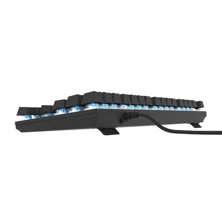 HK410 Mekanik Switch 19 Mod RGB Kablolu Siyah TKL Türkçe Gaming Klavye (Mavi Switch)
