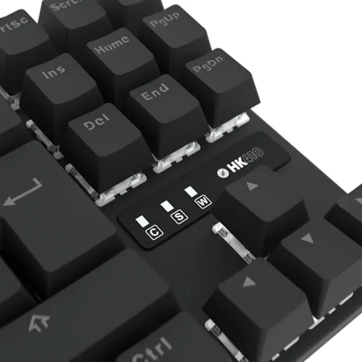 HK410 Mekanik Switch 19 Mod RGB Kablolu Siyah TKL Türkçe Gaming Klavye (Mavi Switch)
