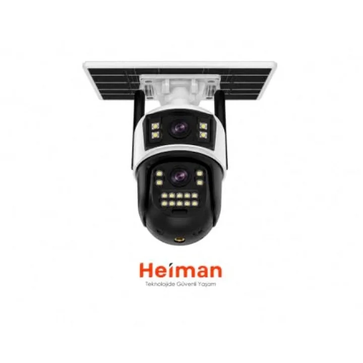 HM-850 2 Kameralı Solar PTZ 4G Sim Kartlı Kamera